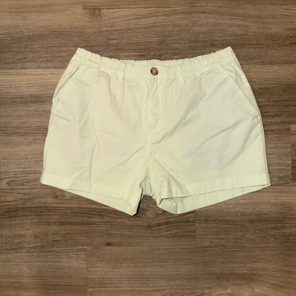 Chubbies Originals Mens XL Mint Green 4 Inch Inseam Elastic Waist Chino Shorts